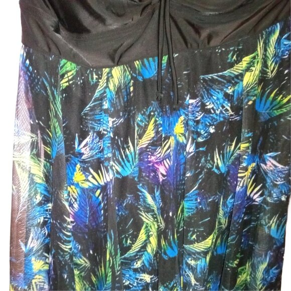 NWT Tropical Print Swim Dress Plus Size 12 - Picture 6 of 6